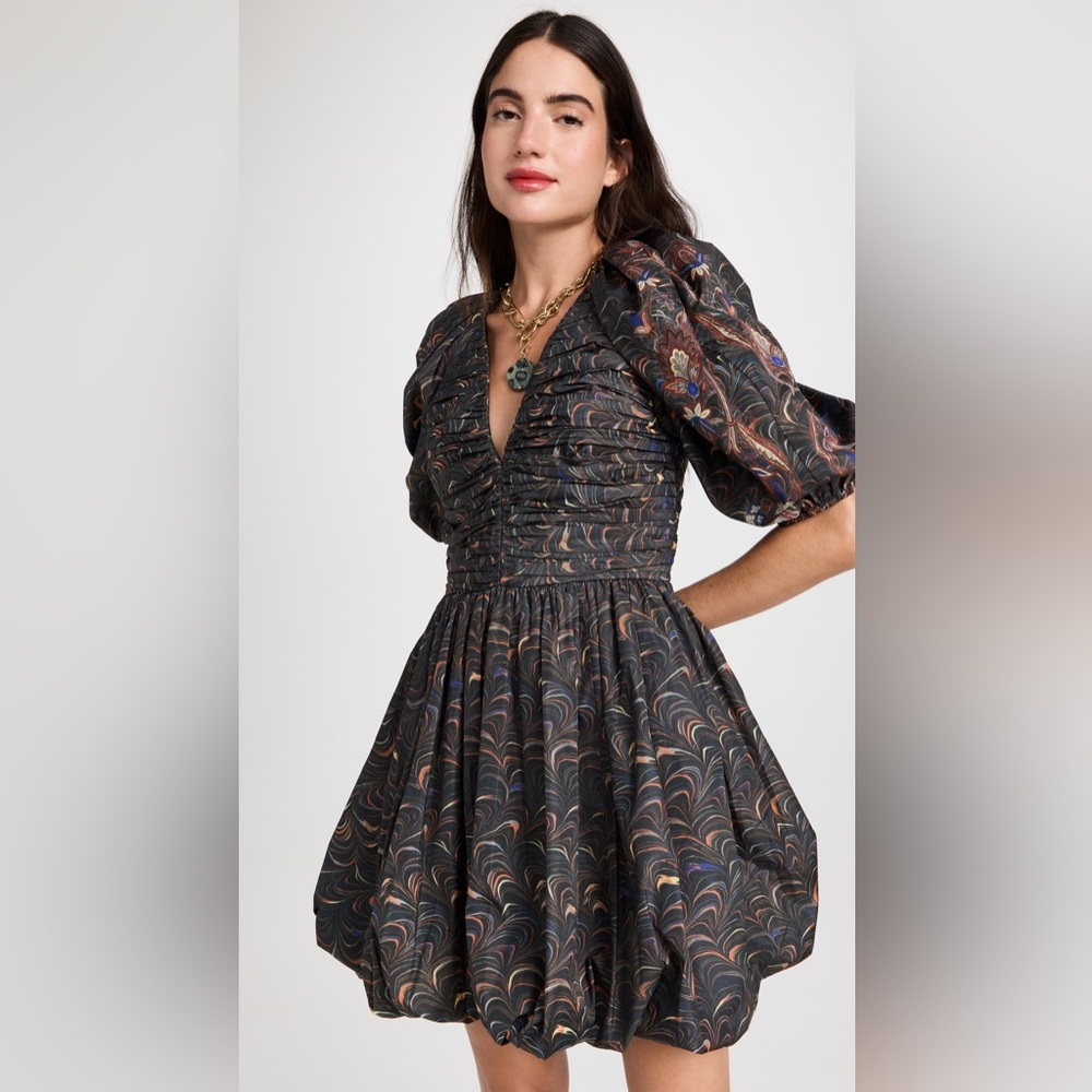 Ulla Johnson Black and Multicolor Mini Dress